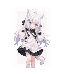 【搬运】女仆白毛猫娘